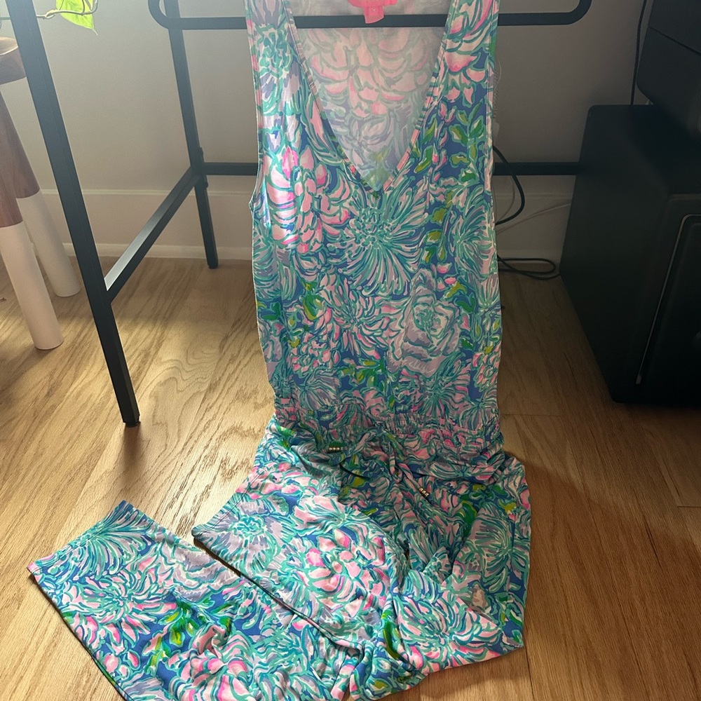 Lilly Pulitzer pants romper, Medium